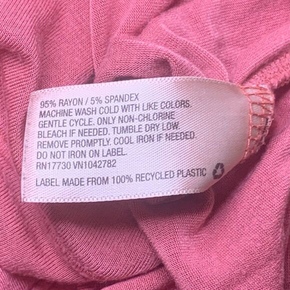 Mossimo Supply Co. Peplum Short Sleeve Tee Pink Coral Size Extra Small XS - Picture 5 of 5